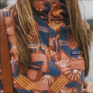 Patagonia Synchilla Snap-T Pullover Jacket  in Canyon Block Big/Sisu